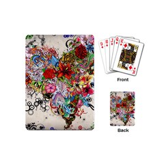 Romantic Cotton Pattern Wallpaper Texture Design Art Playing Cards Single Design (mini)