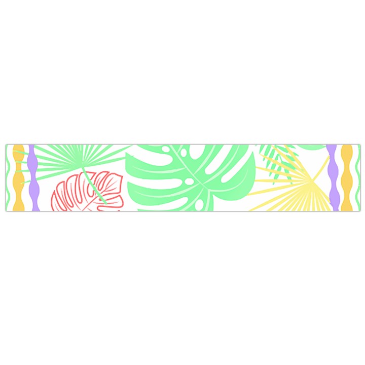 Tropical T- Shirt Tropical Leaves T- Shirt Large Premium Plush Fleece Scarf 