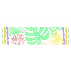 Tropical T- Shirt Tropical Leaves T- Shirt Oblong Satin Scarf (16  x 60 )