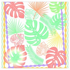 Tropical T- Shirt Tropical Leaves T- Shirt Lightweight Scarf 