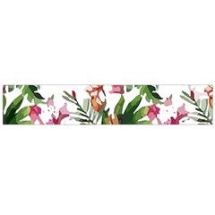 Tropical T- Shirt Tropical Majestic Floral T- Shirt Large Premium Plush Fleece Scarf  by maxcute