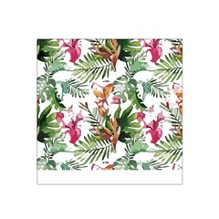 Tropical T- Shirt Tropical Majestic Floral T- Shirt Satin Bandana Scarf 22  X 22  by maxcute