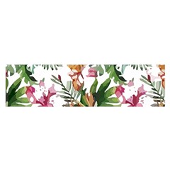 Tropical T- Shirt Tropical Majestic Floral T- Shirt Oblong Satin Scarf (16  X 60 )