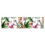 Tropical T- Shirt Tropical Majestic Floral T- Shirt Oblong Satin Scarf (16  x 60 ) Front