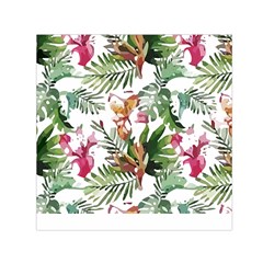 Tropical T- Shirt Tropical Majestic Floral T- Shirt Square Satin Scarf (30  X 30 ) by maxcute