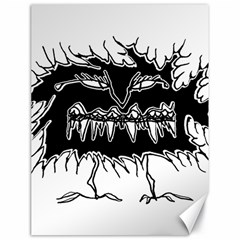 Creepy Black Monster Sketchy Style Drawing Canvas 18  X 24  by dflcprintsclothing