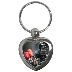 Chocolate Dark Key Chain (heart) by artworkshop