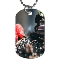 Chocolate Dark Dog Tag (two Sides) by artworkshop