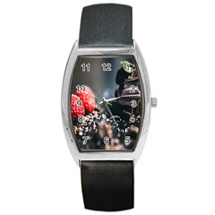 Chocolate Dark Barrel Style Metal Watch by artworkshop