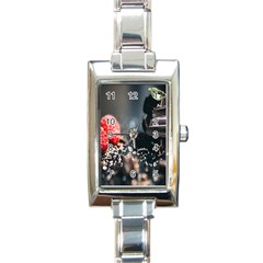 Chocolate Dark Rectangle Italian Charm Watch by artworkshop