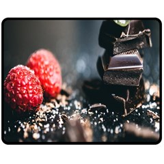 Chocolate Dark One Side Fleece Blanket (medium) by artworkshop