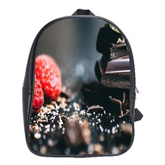 Chocolate Dark School Bag (xl) by artworkshop