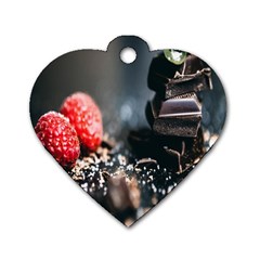 Chocolate Dark Dog Tag Heart (one Side) by artworkshop