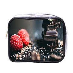 Chocolate Dark Mini Toiletries Bag (one Side) by artworkshop