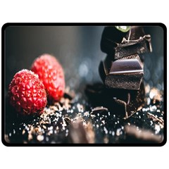 Chocolate Dark One Side Fleece Blanket (large) by artworkshop