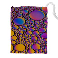 Bubble Color Drawstring Pouch (5xl) by artworkshop