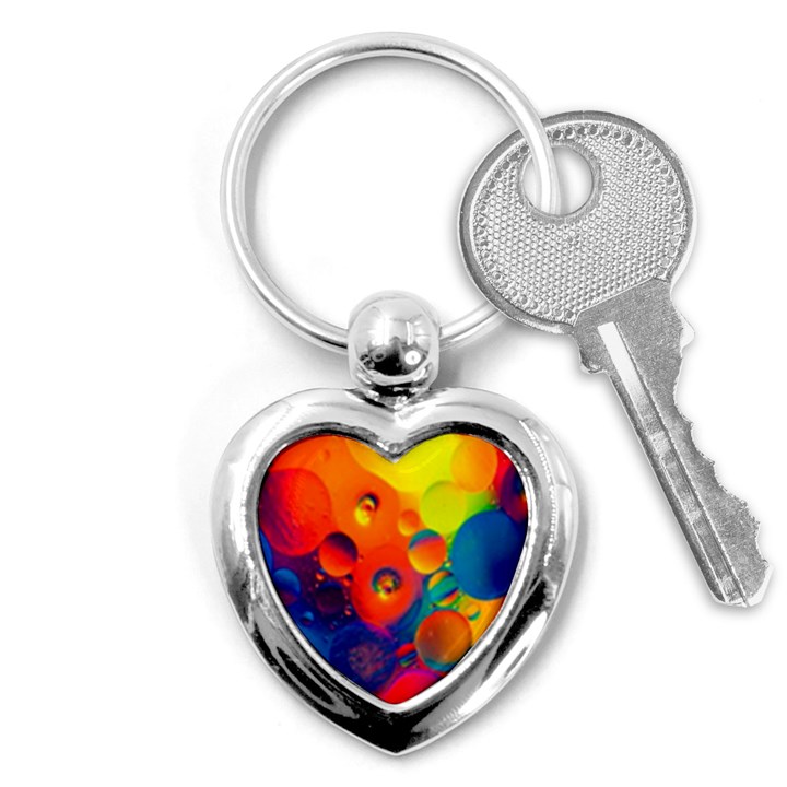 Colorfull pattern Key Chain (Heart)