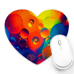 Colorfull Pattern Heart Mousepad by artworkshop