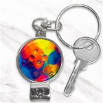 Colorfull pattern Nail Clippers Key Chain Front