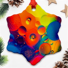 Colorfull Pattern Snowflake Ornament (two Sides) by artworkshop