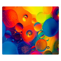 Colorfull Pattern One Side Premium Plush Fleece Blanket (small)