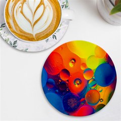 Colorfull Pattern Uv Print Round Tile Coaster by artworkshop