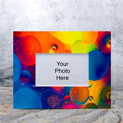 Colorfull Pattern White Tabletop Photo Frame 4 x6  by artworkshop