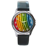  colorful illustrations Round Metal Watch Front