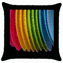  Colorful Illustrations Throw Pillow Case (black) by artworkshop