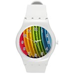  colorful illustrations Round Plastic Sport Watch (M) Front