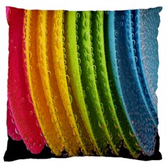  Colorful Illustrations Large Premium Plush Fleece Cushion Case (two Sides) by artworkshop