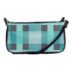 Square Crosses Check 1  Shoulder Clutch Bag by Mazipoodles