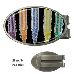 Pencil Colorfull Pattern Money Clips (oval)  by artworkshop