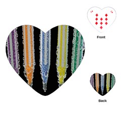 Pencil Colorfull Pattern Playing Cards Single Design (heart)