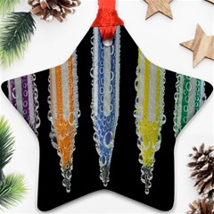 Pencil Colorfull Pattern Star Ornament (two Sides) by artworkshop