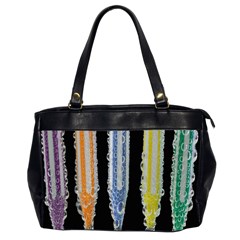 Pencil Colorfull Pattern Oversize Office Handbag (2 Sides) by artworkshop