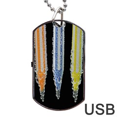 Pencil Colorfull Pattern Dog Tag Usb Flash (one Side) by artworkshop