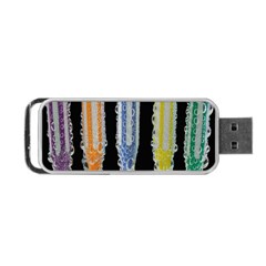 Pencil Colorfull Pattern Portable Usb Flash (two Sides) by artworkshop