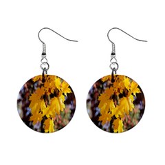 Amazing Arrowtown Autumn Leaves Mini Button Earrings by artworkshop