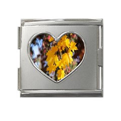 Amazing Arrowtown Autumn Leaves Mega Link Heart Italian Charm (18mm) by artworkshop