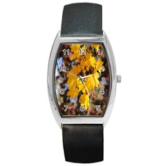 Amazing Arrowtown Autumn Leaves Barrel Style Metal Watch by artworkshop