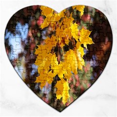 Amazing Arrowtown Autumn Leaves Jigsaw Puzzle (heart) by artworkshop