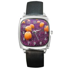  Autumn Decoration Autumn Flowers Autumn Plant Square Metal Watch by artworkshop