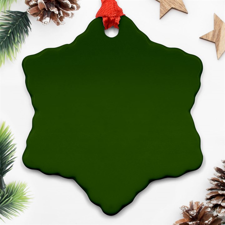 Forest Obsidian Ornament (Snowflake)