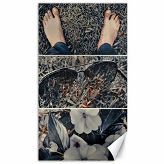 Bare Feet, Sunglasses And Flowers On The Grass Collage Canvas 40  X 72  by dflcprintsclothing