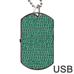 Painted Flowers In Beautiful Style And So Stylish Dog Tag USB Flash (One Side)