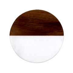 Burgundy Scarlet Classic Marble Wood Coaster (round)  by BohoMe