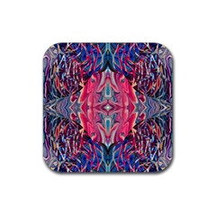 Abstract Arabesque Rubber Coaster (square) by kaleidomarblingart