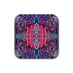 Abstract arabesque Rubber Coaster (Square) Front