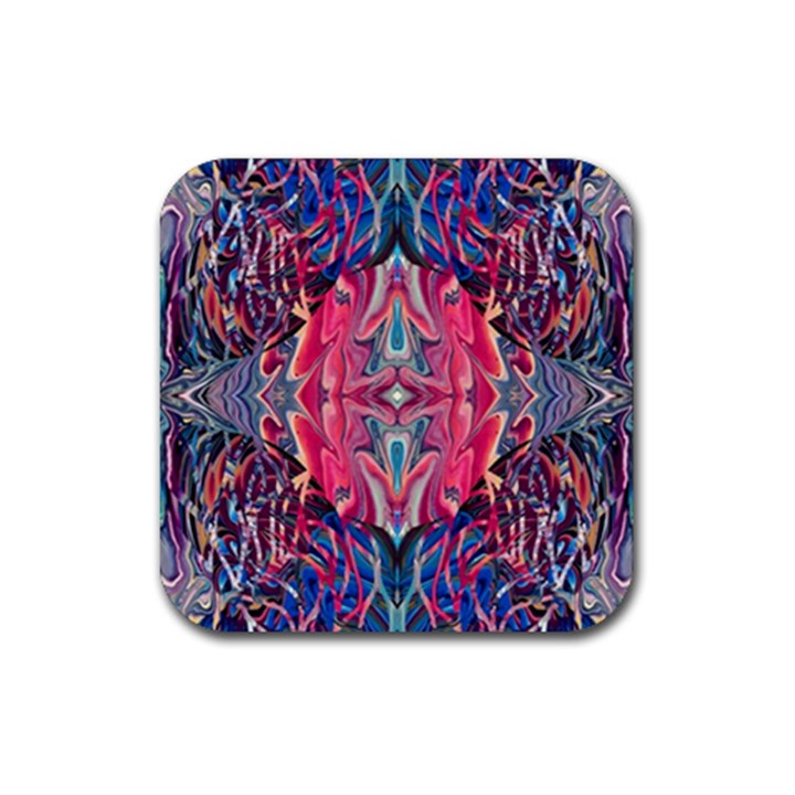 Abstract arabesque Rubber Coaster (Square)